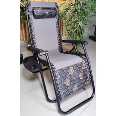 GENERICO - SILLA DE GRAVEDAD CERO PARA EXTERIORES CON BANDEJA POSA VASO