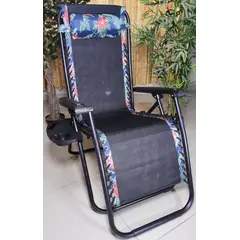 GENERICO - SILLA DE GRAVEDAD CERO PARA EXTERIORES CON BANDEJA POSA VASO