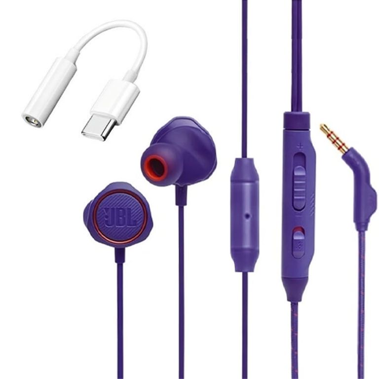 Audifonos Quantum 50 Gaming 3.5mm Morado y Type C
