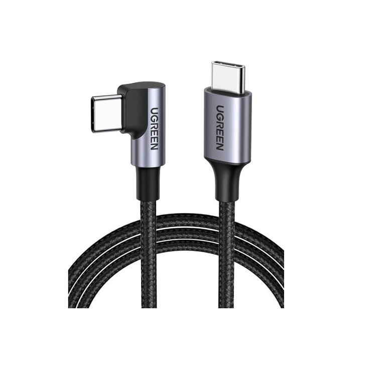 Cable USB-C a USB-C 90 Grados 2M 60W PD Carga Rápida 3A