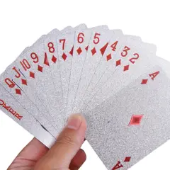 GENERICO - Cartas Naipes Baraja Poker Impermeables Plateado Silver Resistente Agua
