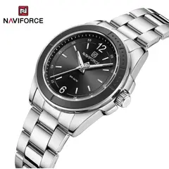NAVIFORCE - Reloj 5062 Correa Acero Plateado Para Dama