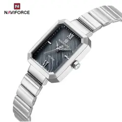 NAVIFORCE - Reloj 5050 Correa Acero Plateado Para Dama