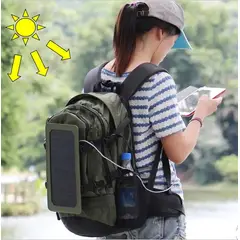 GENERICO - MOCHILA UNISEX CON PANEL SOLAR