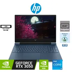 HP - LAPTOP VICTUS CORE I5-12450H, RTX 3050 RAM 8GB SSD 512GB 4GB BLUE