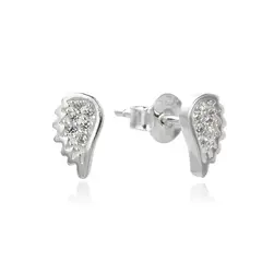 SANTORAL - Aretes Alas con Brillos - Plata