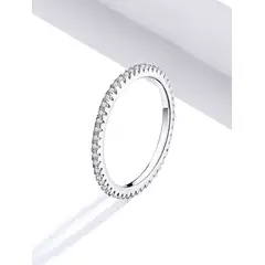 GENERICO - Anillos sortija talla 7 plateado piedras preciosa elegante