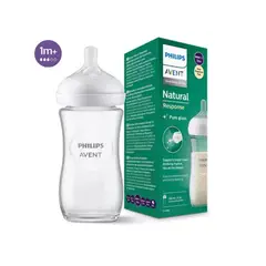 AVENT - Biberón Natural 240ML Vidrio Anticólicos 1M+