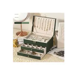 GENERICO - JOYERO COFRE ORGANIZADOR DE JOYAS 3 NIVELES