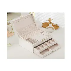 GENERICO - JOYERO COFRE ORGANIZADOR DE JOYAS 3 NIVELES