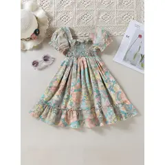 GENERICO - Vestido Flores Verde