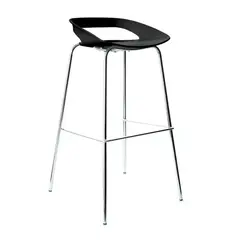 OFIDEAS - Silla Para Bar Fija Tribeca Reposapies Negro