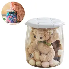 ELMEJORPRECIO - Contenedor de Juguetes Infantil con Asiento Seguro y Resistente Gris