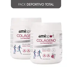 ANA MARIA LAJUSTICIA - PACK DEPORTIVO TOTAL 2 AML SPORT COLAGENO CON MAGNESIO + VITC + VITB1 B2 B6 Polvo