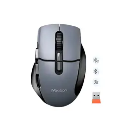 MEETION - Mouse BTM001MEETION Inalámbrico Bluetooth Recargable Ergonómico Negro