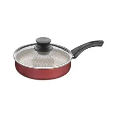 TRAMONTINA - Sarten de Aluminio Antiadherente Recta Con Tapa Paris 24 cm