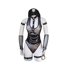 GENERICO - LENCERIA DISFRAZ ERÓTICO DE POLICIA EN TALLAS S-M-L