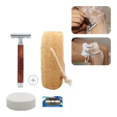 BAMBOO BALANCE - Pack Rasurado Zero con Rasuradora Mango de Bambú