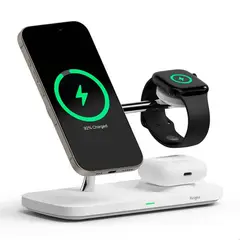 RINGKE - Cargador Inalámbrico 3 en 1 Certificado Qi2 Potencia 15w Importado De Usa