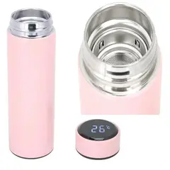 GENERICO - Termo inteligente digital acero inoxidable con filtro de té - Rosa
