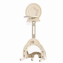 GENERICO - Juego 2 en 1 básquet y futbol infantil 2 en 1 blanco