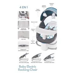 CAM - MECEDORA ELÉCTRICA 4 EN 1 AZUL ROCKING CHAIR