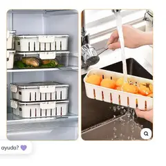 GENERICO - Organizador acrilico hermetico 2 divisiones