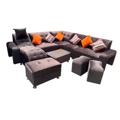 GENERICO - SECCIONAL MODELO VIP COLOR MARRON