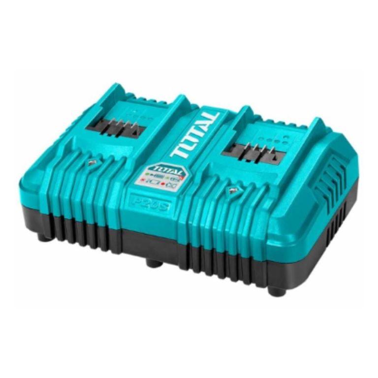 Cargador rápido 4ah 2 puertos para bateria 20v Total -TCLI2034