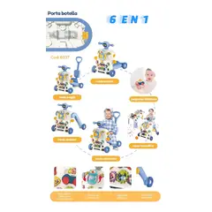 CAM - CAMINADOR MULTIFUNCIONAL 6 EN 1 AZUL