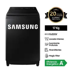 SAMSUNG - Lavadora 17kg EcoBubble Carga Superior Negro WA17CG6441BVPE