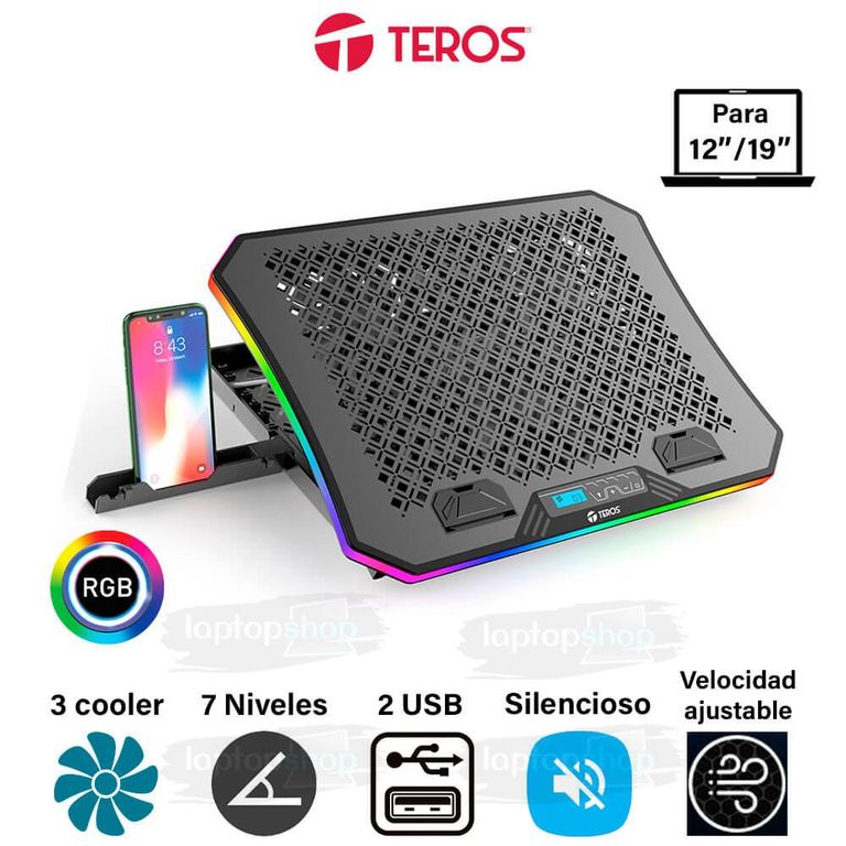 COOLER PARA LAPTOP CON TRIPLE VENTILADOR TE 7130N