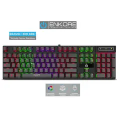ENKORE - Teclado Gamer BRAVIO+ ENK606+ USB Rainbow