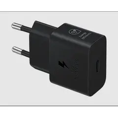 SAMSUNG - ADAPTADOR DE CARGA RÁPIDA USB-C 25W CON CABLE NEGRO