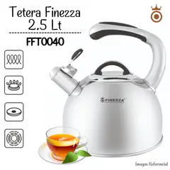 FINEZZA - Tetera De Acero Inoxidable de 2.5 Lts - FF-T0040