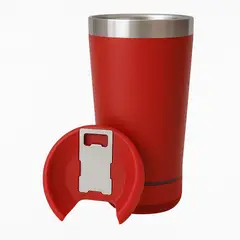 GENERICO - Vaso Térmico con Parlante Bluetooth y Destapador Rojo BUYTITI CH-M245