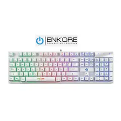 ENKORE - Teclado Gamer BRAIN ENK603W USB RAINBOW