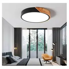 GENERICO - Panel Plafon Brillante Black Madera 36W