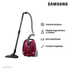 SAMSUNG - Aspiradora Dust Blowing Con 2000 W Vino Rubí Vcc4190v3e/xzs