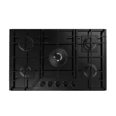 SOLE - Cocina Empotrable A Gas 5 Quemadores 76Cm Black SOLCO060