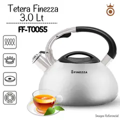 FINEZZA - Tetera De Acero Inoxidable de 3.0 Lt - FF-T0055-IN