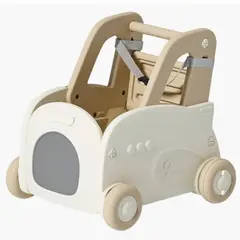 GENERICO - Andador multifuncional 4 en 1 carrito marrón hasta 15 kilos