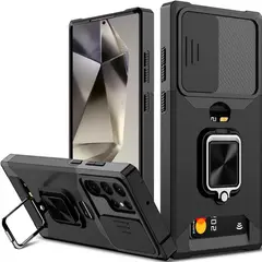 OEM - Carcasa Samsung S25 Ultra Tarjetero Anillo Holder