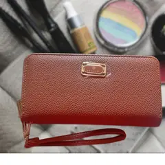 GENERICO - BILLETERA PARA MUJER CON CORREA DE MANO COLOR CAMEL