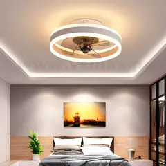 GENERICO - Plafon Brillante Led con Ventilador 24W