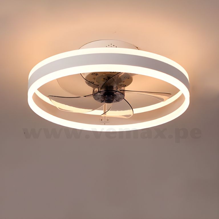 Plafon Brillante Led con Ventilador White 24W