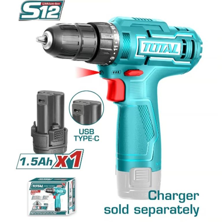 TALADRO ATORNILLADOR INALAMBRICO 12V - 10MM TDLI12428