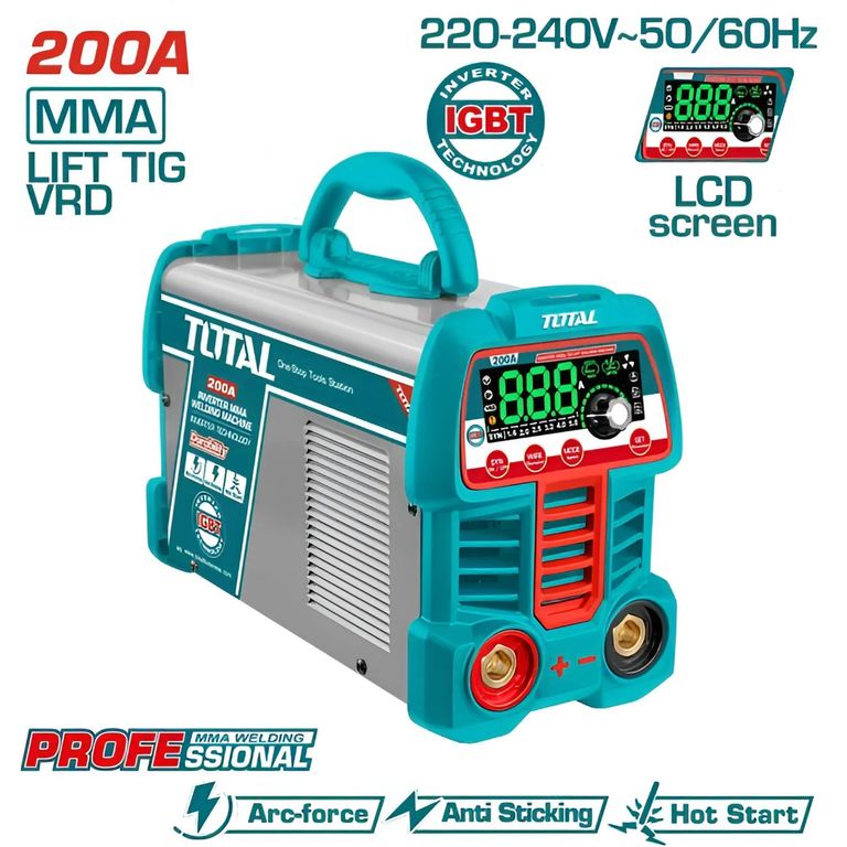 Máquina De Soldar Inverter Mma-Tig Vrd 15-200a Led Display Pro - TW2200691