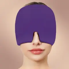 GENERICO - GORRO TERAPÉUTICO ALIVIA ESTRÉS MIGRAÑA REUTIZABLE COLOR LILA