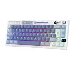 ROYAL KLUDGE - Teclado Mecánico Inalámbrico Español RKM65 Azul Océano